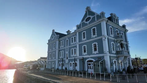 African Trading Post building on the waterfront. Cape Town, SA. Stock Footage 334945177