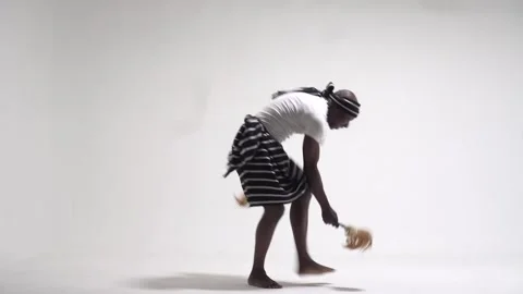 African traditional dancer Stock Footage 263486894