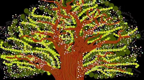 African tree animation Stock Footage 1216411