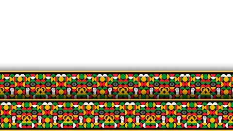 African tribal pattern border for Emancipation Day celebration banner with .. Stock Illustration