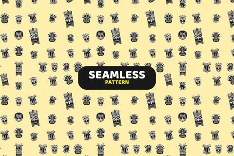 African tribal seamless pattern vector design Stock Illustration