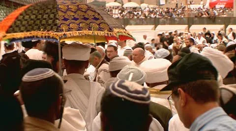 African Umbrella Stock Footage 10867367