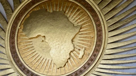 African Union logo Stock Footage 46472721