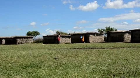 African village Stock Footage 8950623