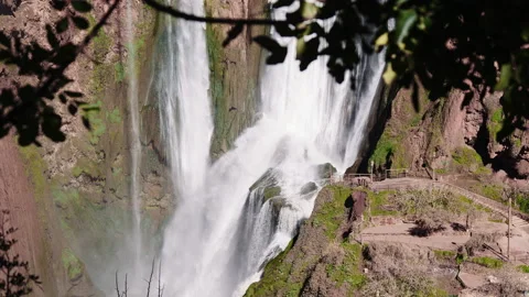 African waterfall in mountain area 3 Stock Footage 147998908