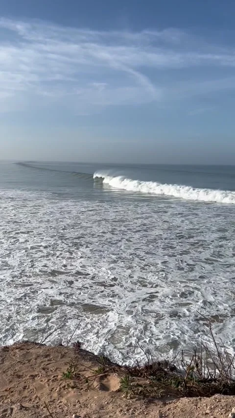 African waves in Atlantic Ocean Stock Footage 248666337
