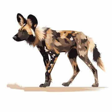 African wild dog vector Stock Illustration