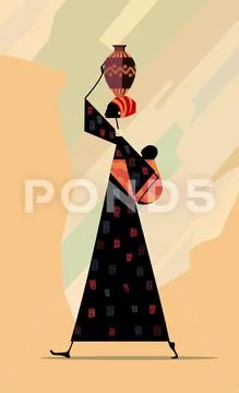 African woman Stock Illustration