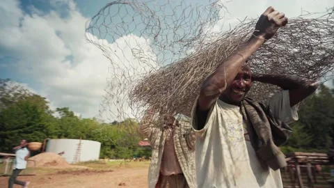 African workers at a coffee farm Stock Footage 219927156