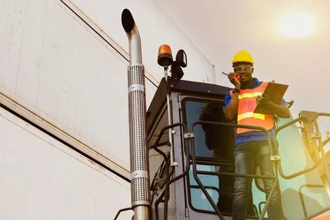 African workers work in the field. Stock Photos