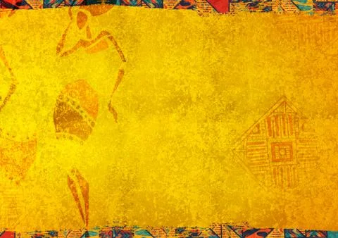 African yellow background texture concept culture colorful pattern mexico Stock Photos