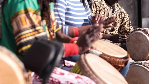 Africans playing drums Video stock 104685150