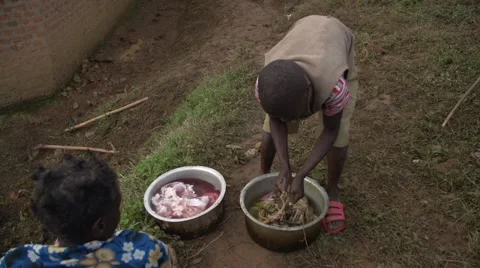 Africans Preparing Food, Uganda Stock Footage 40924743
