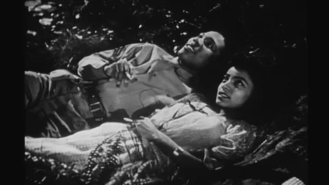 Afro American Couple In A Park Laying On The Grass Kissing Stock Footage 94158094