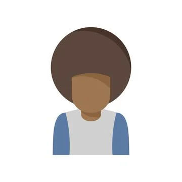 Afro american immigrant icon flat isolated 스톡 일러스트