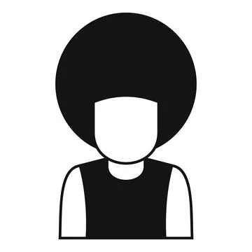 Afro american immigrant icon, simple style Illustrazione stock