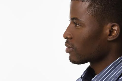 Afro-American man posing in studio Stock Photos