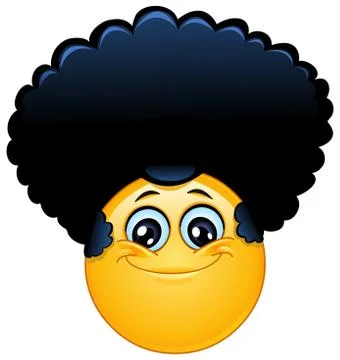 Afro emoticon Stock Illustration