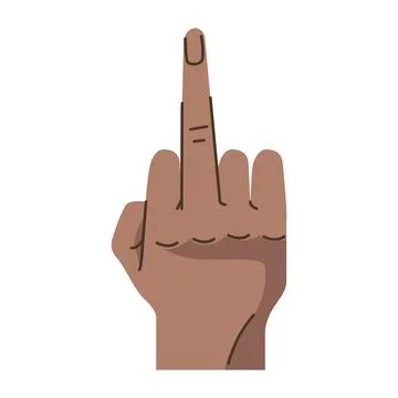 Afro hand human broke the rules symbol gesture Stock Illustration