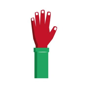 Afro hand open Stock Illustration