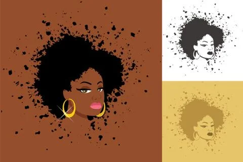 Afro Stock Illustration
