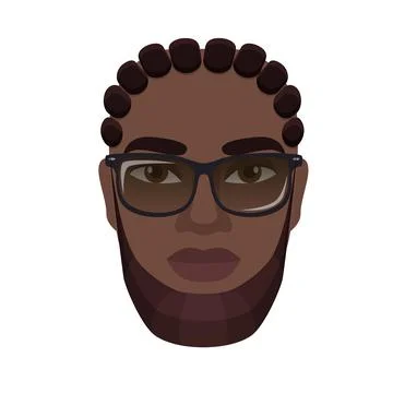 Afro male hipster Stock Illustration