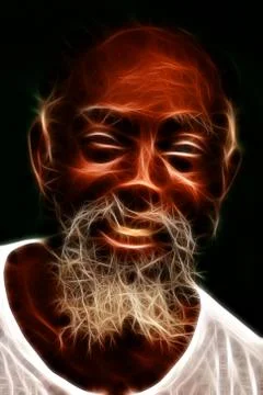 Afro man smiling Ilustração Stock