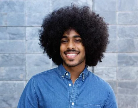 Afro man smiling Foto stock