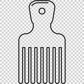 Afro pick comb Stock Illustration