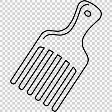 Afro pick comb Stock Illustration