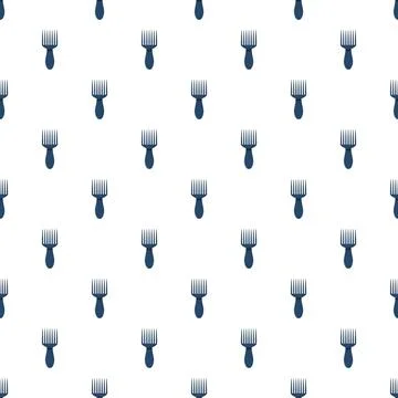 Afro pick comb seamless pattern for hair styling Stock Illustration