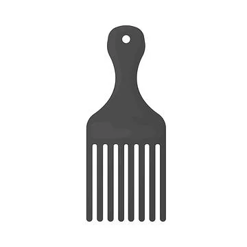 Afro pick illustration Stock Illustration
