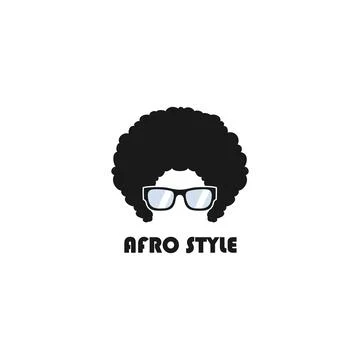 Afro Style Logo Template Flat Style Design Vector Illustration Stock Illustration