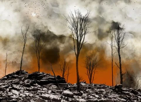 After apocalypse Illustrazione stock