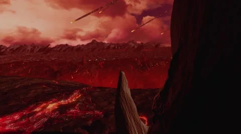 After the asteroid impacts Video stock 53370629