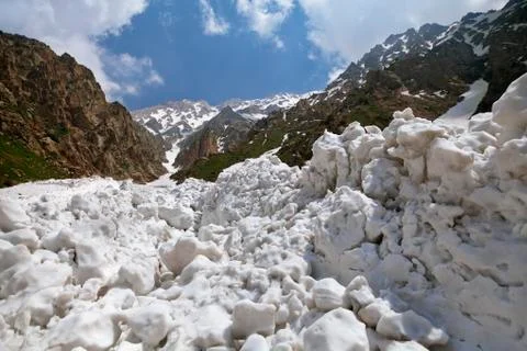 After an avalanche Stock Photos
