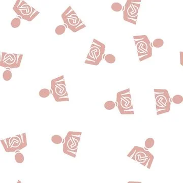 After bariatric glyph seamless pattern Stock Illustration