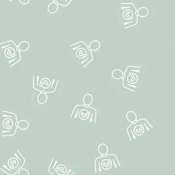 After bariatric line seamless pattern Stock Illustration