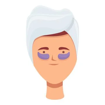 After bath eye patch icon cartoon vector. Face gel Illustrazione stock