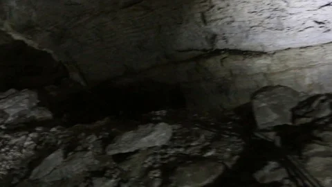 After collapse of limestone cave, falling rocks. Stock Footage 85304872