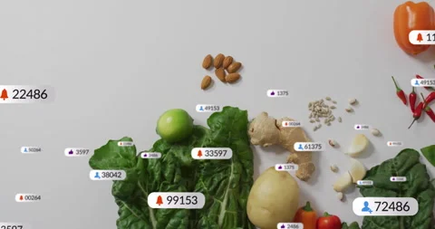 After delay notification icons popping above produce, drifting to illustrate Stock Footage 310429337