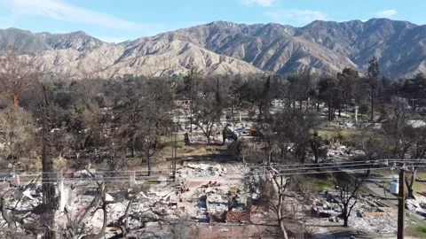 After the Eaton Fire Altadena CA February 2025 016 Stock Footage 326265874