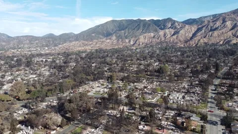 After the Eaton Fire Altadena CA February 2025 014 Stock Footage 326265876