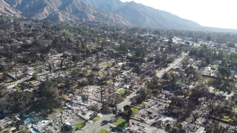 After the Eaton Fire Altadena CA February 2025 015 Stock Footage 326265924