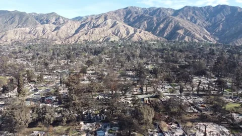 After the Eaton Fire Altadena CA February 2025 007 Stock Footage 326266065
