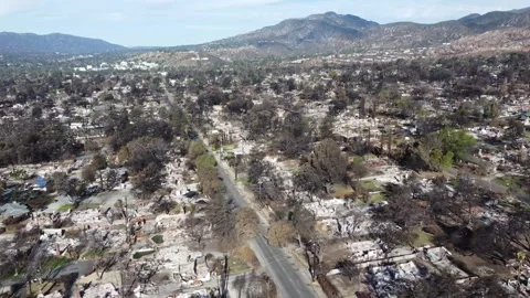 After the Eaton Fire Altadena CA February 2025 010 Stock Footage 326266121