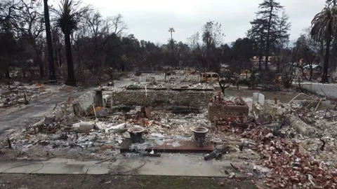 After the Eaton Fire Altadena CA February 2025 003 Stock Footage 326266245