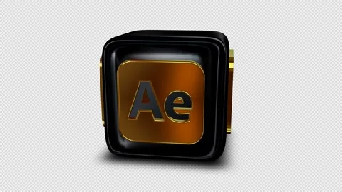 After Effects Logo Icon Cube, Alpha Channel, Looped, Exclusive Stock Footage 302098903