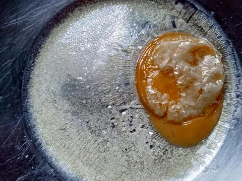 After an egg has been kept in the refrigerator,. Stock Photos