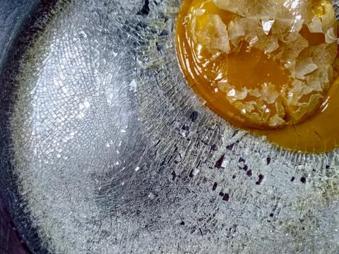 After an egg has been kept in the refrigerator,. Stock Photos